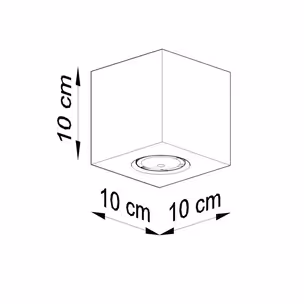 Spot drewniany kwadratowy 10x10 cm
