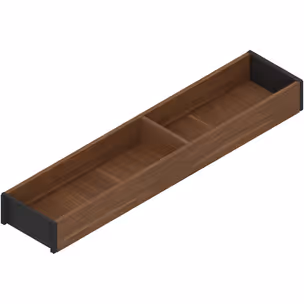 AMBIA-LINE ramki do szuflady standardowej, do LEGRABOX/MERIVOBOX, w opcji drewnopodobnej, dł.=500 mm, szerokość=100 mm+Orzec Tenn./czarny car*P/U: 1