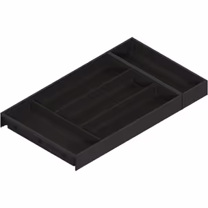 AMBIA-LINE wkład na sztućce do szuflady standardowej, do LEGRABOX/MERIVOBOX, tworzywo sztuczne/stal, 5 przegródka na sztućce, dł.=550 mm, szerokość=300 mm+czarny mat*P/U: 1