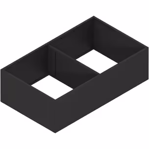 AMBIA-LINE rama, do LEGRABOX/MERIVOBOX szuflady z wysokim frontem, stal, od dł.=400 mm, szerokość=218 mm+czarny mat*P/U: 1