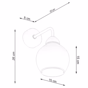 Czarny kinkiet 15cm szerokość 15cm głębokość 26cm wysokość