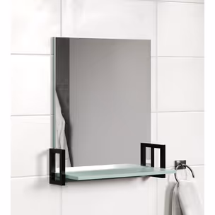 Lustro z półką MATIX Bathroom - miętowy/antracyt