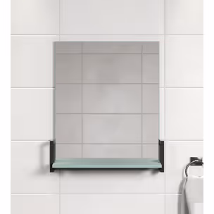 Lustro z półką MATIX Bathroom - miętowy/antracyt