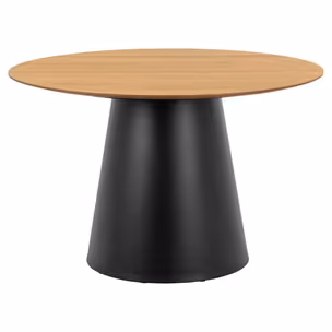 Stół okrągły SOLI 120 cm - dąb/czarny