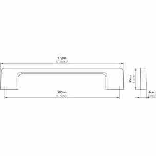 Uchwyt 2027 - czarny mat / rozstaw 160 mm