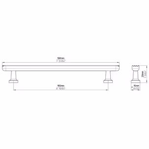 Uchwyt 2587 - czarny mat / rozstaw 160 mm