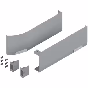 Zestaw zaślepek AVENTOS HF/HS/HL TOP (włącznie z włącznik do nawiercania, kompl.), gładki, prawy+lewy, do SERVO-DRIVE+jasnoszary/inox*P/U: 1