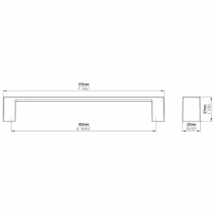 Uchwyt 2597 - czarny mat / rozstaw 160 mm