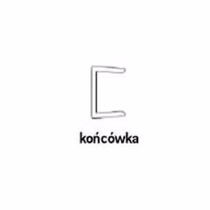 Zaślepka/końcówka L/P do cokołu RAUBASE - stal szlachetna szczotkowana / wys. 15 cm