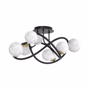 Lampa sufitowa NISYRO MX4922-8-EBGN - czarny/złoty