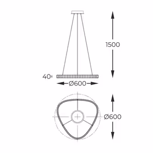 Lampa wisząca ATHESA MD3169-1-3GT - złoty