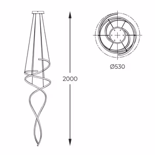 Lampa wisząca COCO MD3127-2M-3GT - złoty
