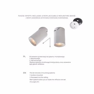 Lampa spot TORE TLS006-BK - czarny