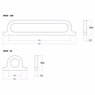 Uchwyt OMEGA 0648/160 czarny mat Viefe