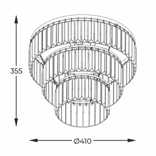 Lampa sufitowa TIFANNY P17127-4-GD - złoty