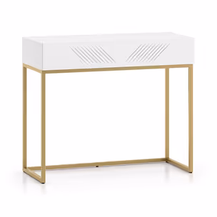 Toaletka CLEARING 06 - biały mat/złoty