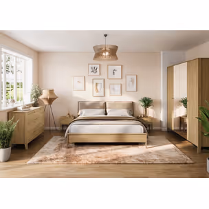 Łóżko z pojemnikiem COZY CZ-02 160x200 - dąb olejowany