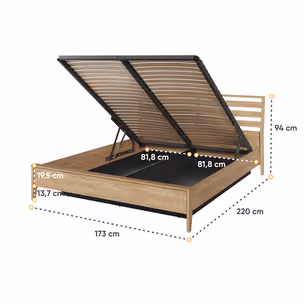 Łóżko z pojemnikiem COZY CZ-02 160x200 - dąb olejowany