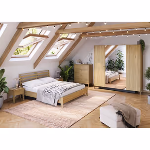 Łóżko z pojemnikiem COZY CZ-02 160x200 - dąb olejowany