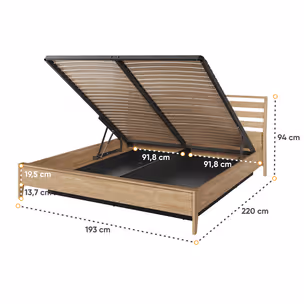 Łóżko z pojemnikiem COZY CZ-02 180x200 - dąb olejowany