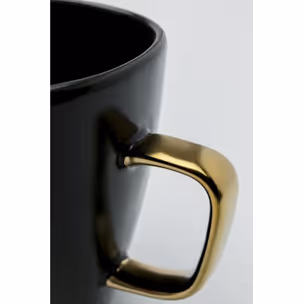 Kubek z uchwytem VIBRATIONS 380 ml - ciemnozielony/złoty