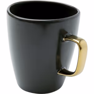 Kubek z uchwytem VIBRATIONS 380 ml - ciemnozielony/złoty