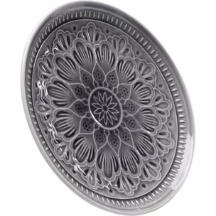 Talerz deserowy SICILIA MANDALA - szary