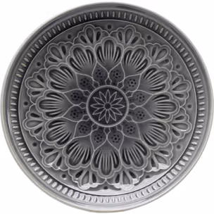 Talerz deserowy SICILIA MANDALA - szary