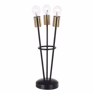 Lampa stołowa FIACCOLA - czarny/złoty