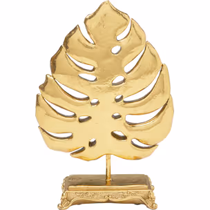 Figurka dekoracyjna MONSTERA LEAF - złoty