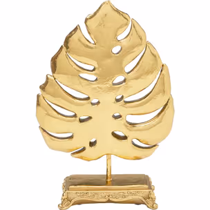 Figurka dekoracyjna MONSTERA LEAF - złoty