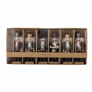 Dekoracje choinkowe Nikita Dziadek do Orzechów (6-set) 4x13 cm kolorowe
