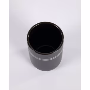 Kubek łazienkowy czarny ceramiczny Ø7x10 cm