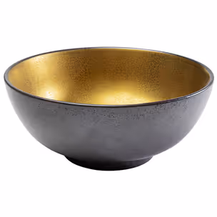 Misa z porcelany DIVA 1.4L - czarny/złoty
