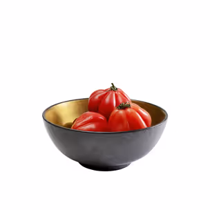 Misa z porcelany DIVA 1.4L - czarny/złoty