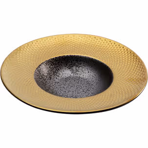 Talerz głęboki DIVA 22 cm - złoty/czarny