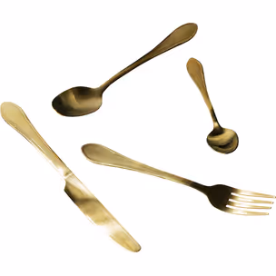 Zestaw 16 sztućców CUCINA - złoty mat