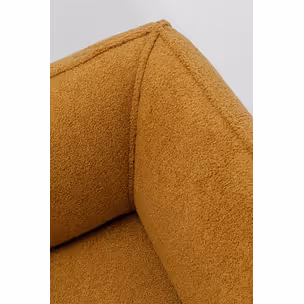 Fotel w kolorze żółtym tkanina pluszowa 95 cm