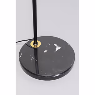 Lampa podłogowa stalowa GRATO - czarny/złoty
