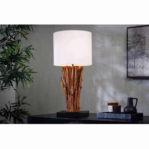 Lampa stołowa EUPHORIA - biały/naturalny