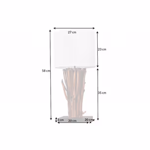 Lampa stołowa EUPHORIA - biały/naturalny