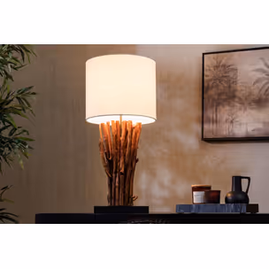 Lampa stołowa EUPHORIA - biały/naturalny
