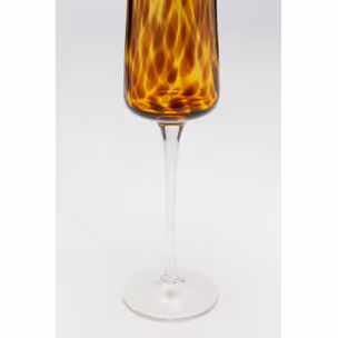 Kieliszek do szampana CARAMEL 210 ml - brązowy/transparentny