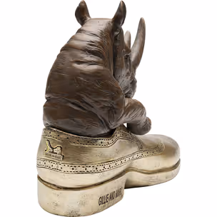 Figurka dekoracyjna RHINO SHOE FETISH - brązowy/złoty