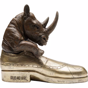 Figurka dekoracyjna RHINO SHOE FETISH - brązowy/złoty