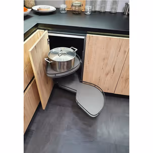 Wysuwane półki narożne LEMANS II Arena Style - antracyt / szer. 40 cm / prawy / 2 półki