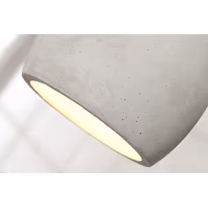 Lampa wisząca z trzema kloszami betonowa szara