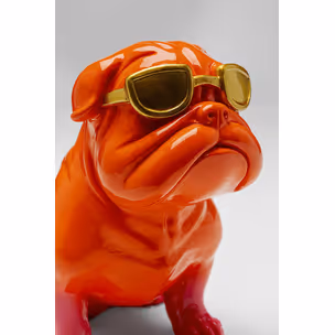 Figurka dekoracyjna FASHION DOG 17 - pomarańczowy/różowy