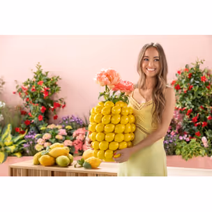 Wazon z porcelany LEMON JUICE 40 cm - żółty