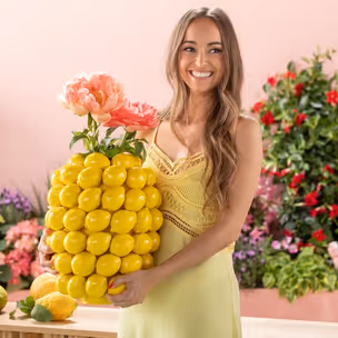 Wazon z porcelany LEMON JUICE 40 cm - żółty